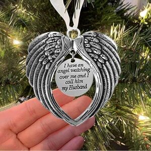Memorial Angel Wings Husband Ornament